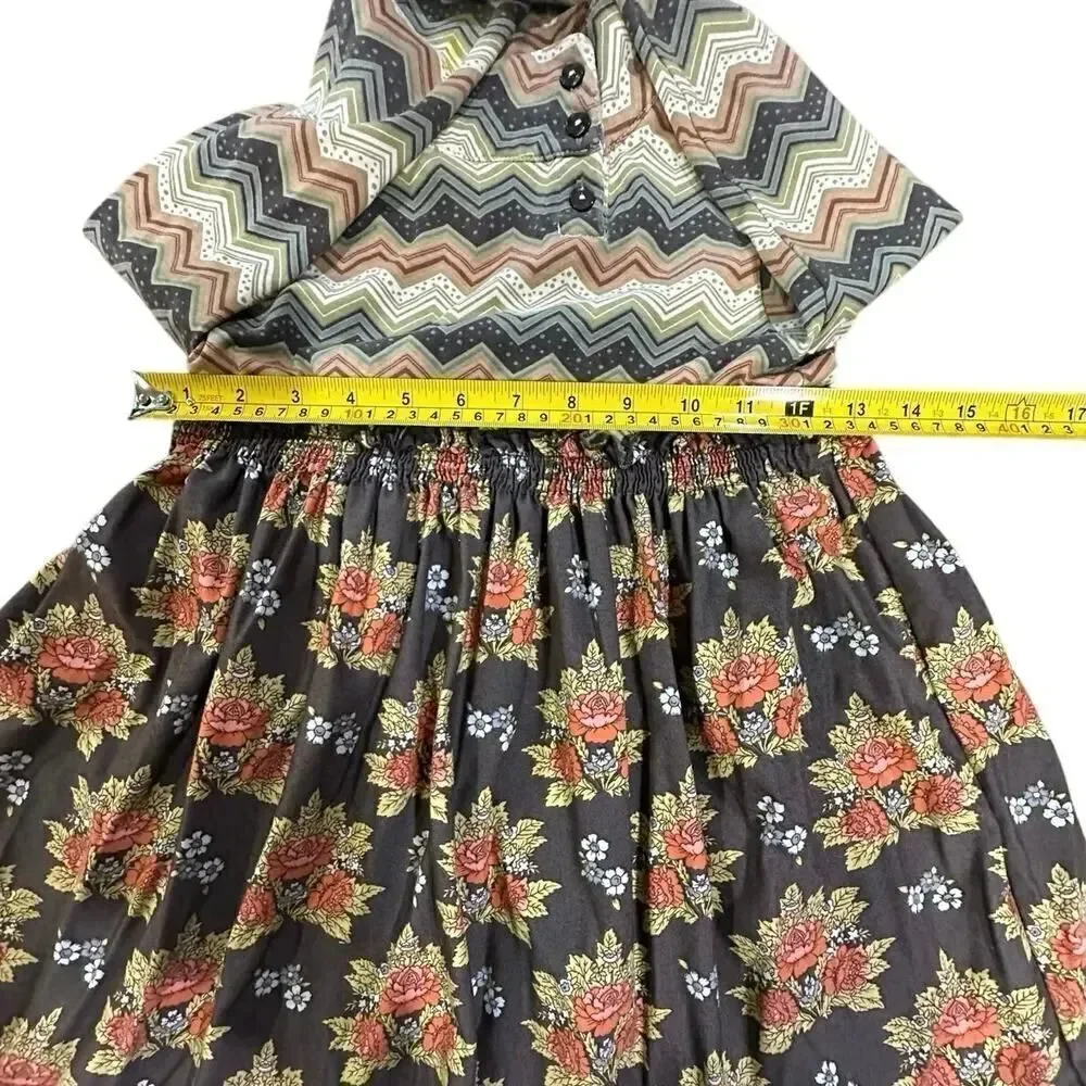 Matilda Jane Girls SZ 6 Field Trip Harlow Mock Turtleneck Cottagecore BOHO Dress